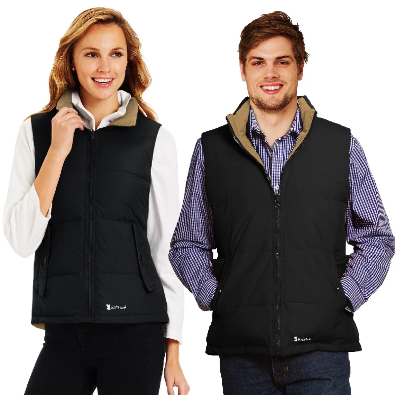 Unisex Black/Beige Reversible Vest