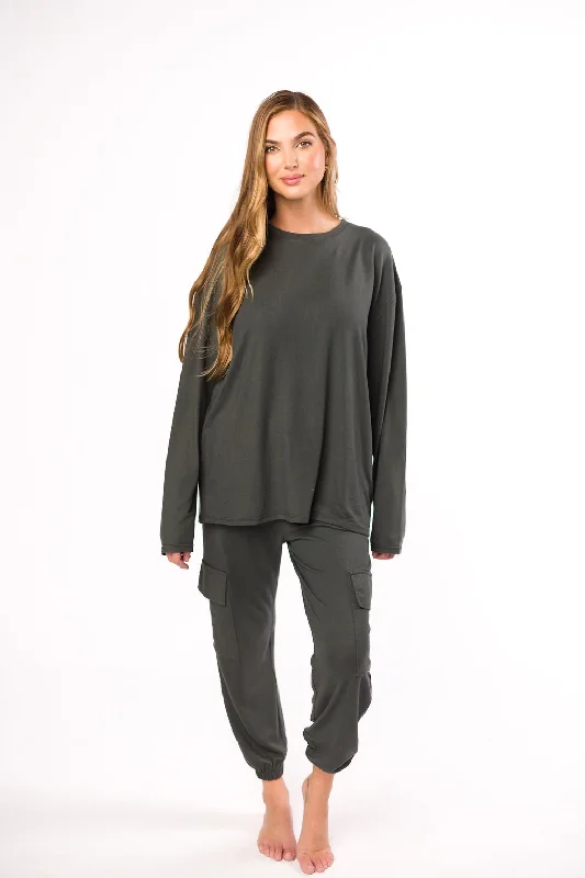 Amanda Cargo Jogger Pant in Urban Grey