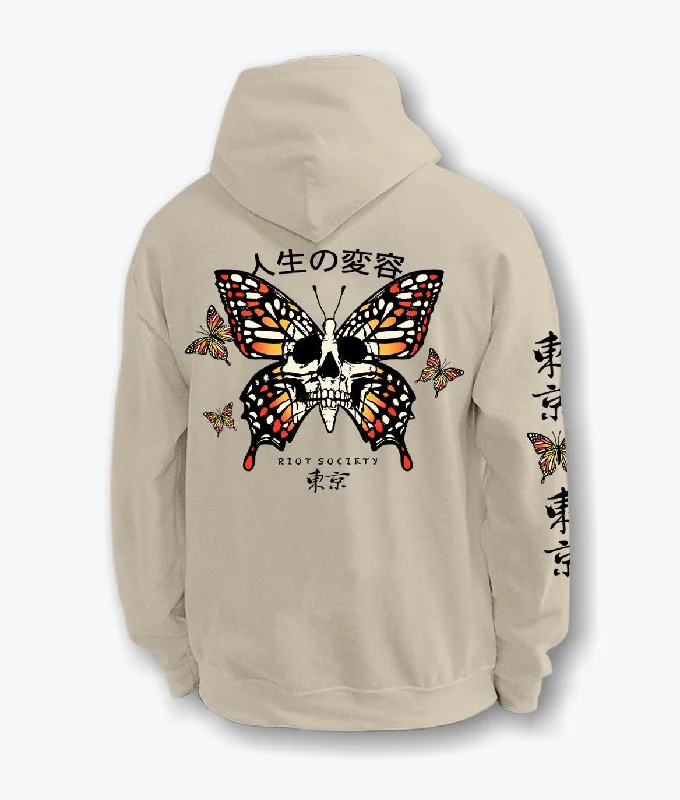 Butterfly Skull Mens Hoodie