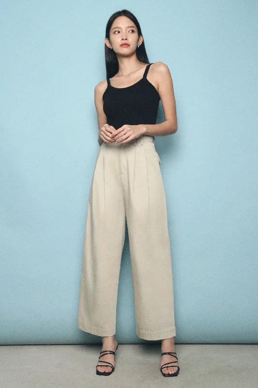 Caleb Wide Leg Pants Malt