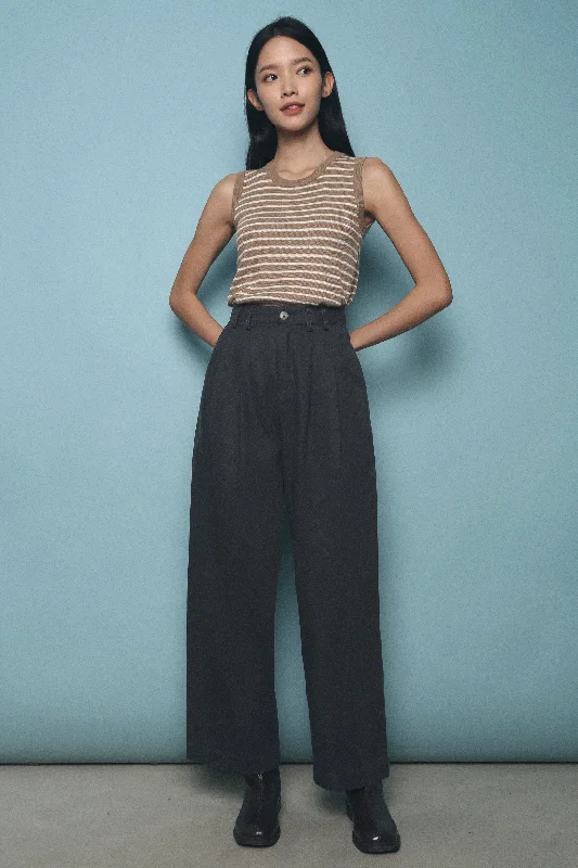 Caleb Wide Leg Pants Grey