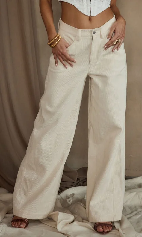 Clarence Cream Corduroy Pants