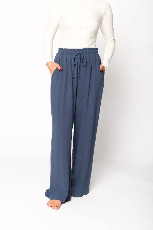 Cove Linen Pant in Denim Blue