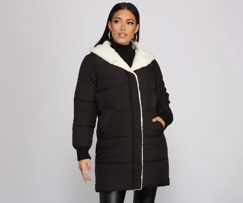 Cozy Up Long Line Puffer Jacket