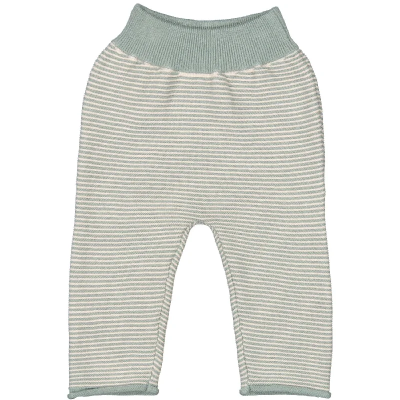 MarMar New Born Modal Mix Dusty Jade Stripe Pira Knit Pants