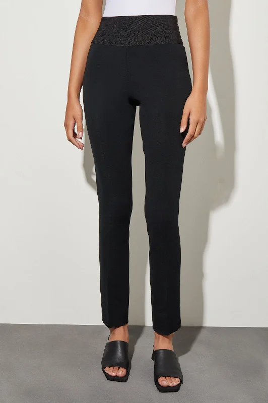 Pull-On Slim Leg Pant - Knit, Black