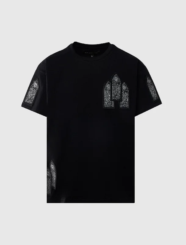 LEATHER WINDOW TEE