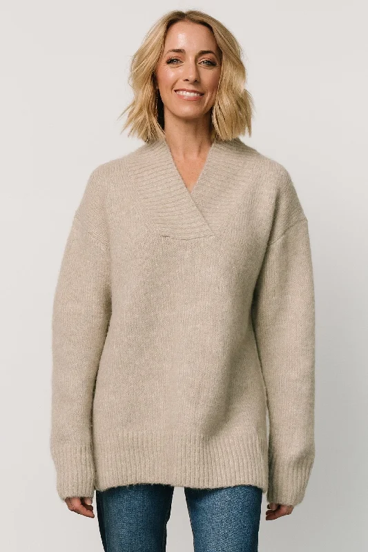 Calgary Oversized Sweater | Oatmeal