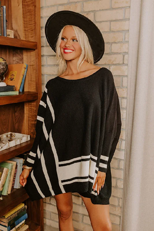 Cozy Lifestyle Oversized Sweater in Black