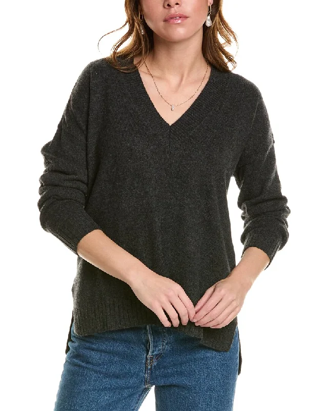 Minnie Rose High-Low Cashmere Sweater