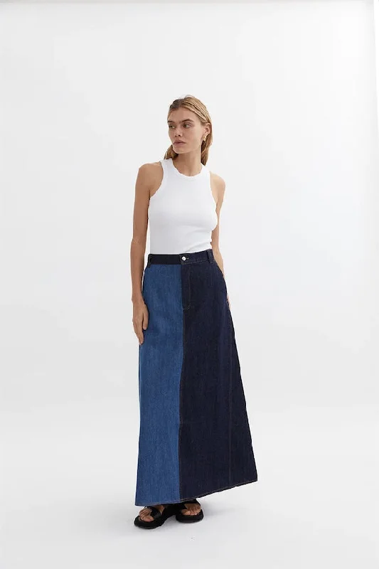 Quinn Maxi Skirt Denim