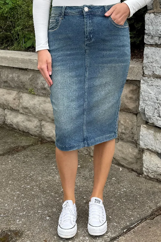 Emma Midi Denim Skirt (Vintage)