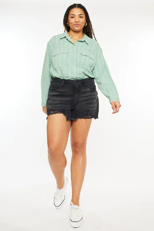 Isabelle Ultra High Rise Mom Shorts (Plus Size)