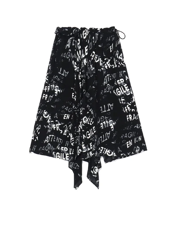 RAYON GEORGETTE ASYMMETRIC SKIRT