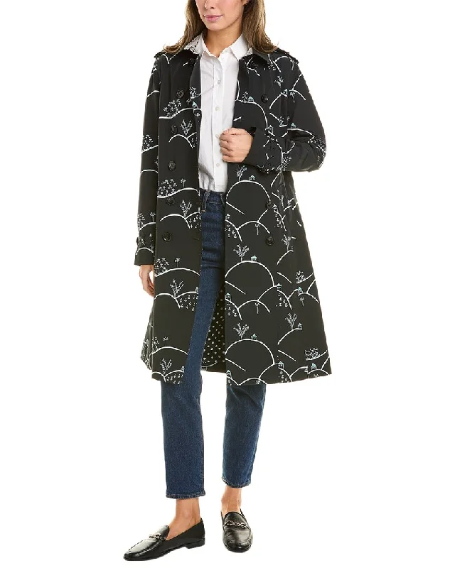 Jane Post Printed Downtown Trench Coat