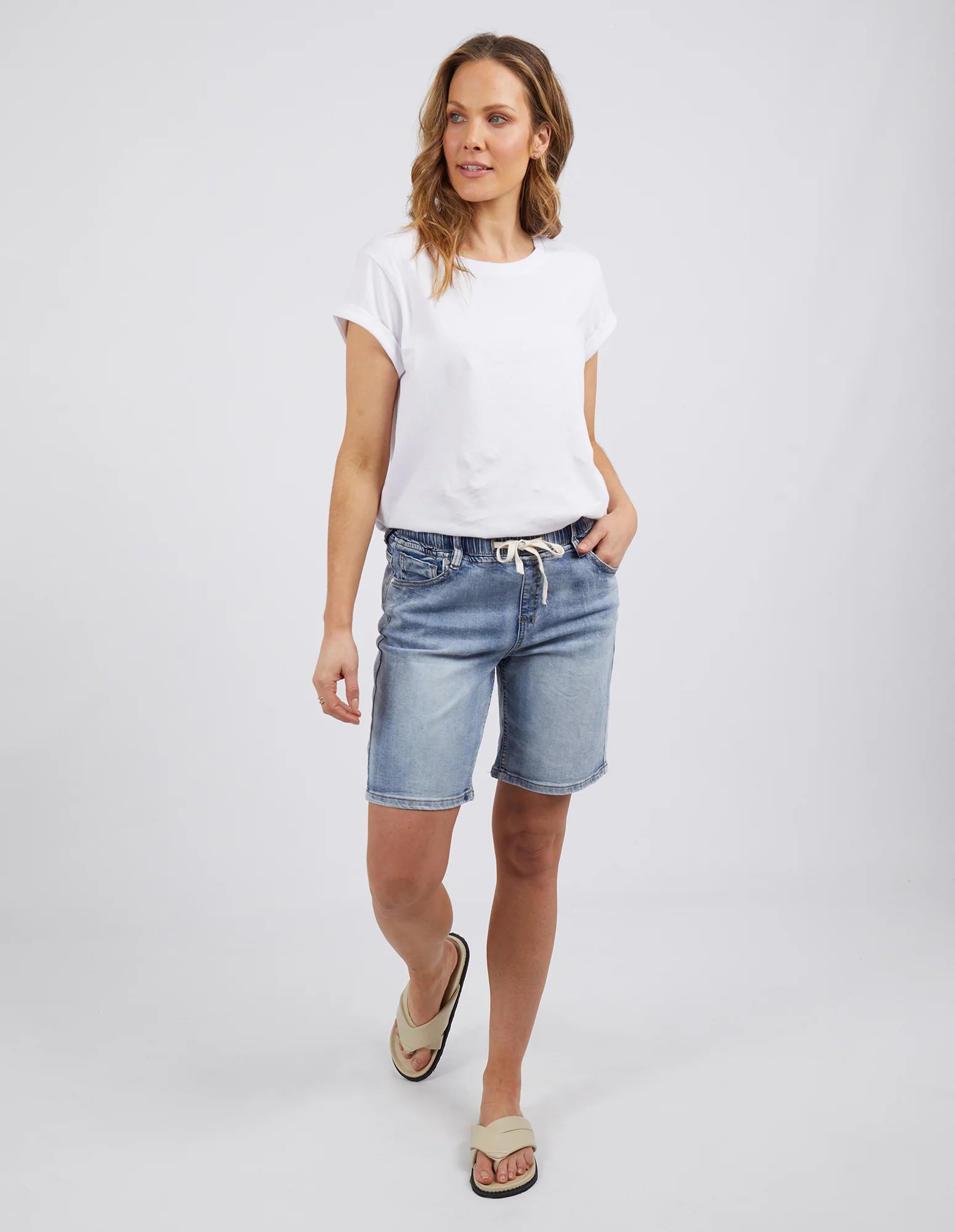 Gabby Bermuda Shorts - Mid Blue